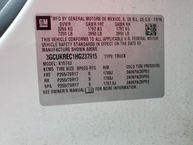 2017 CHEVROLET SILVERADO - 3GCUKREC1HG237915