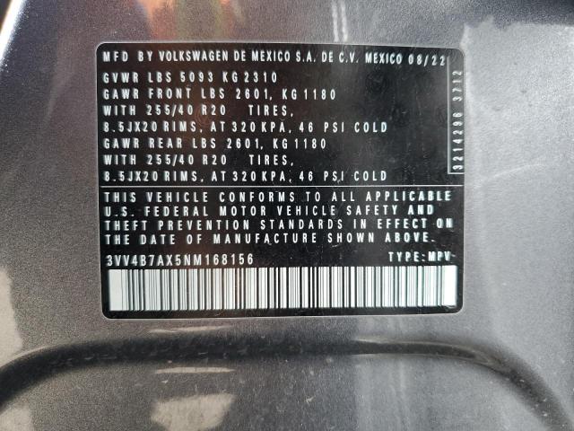 2022 VOLKSWAGEN TIGUAN SEL 3VV4B7AX5NM168156