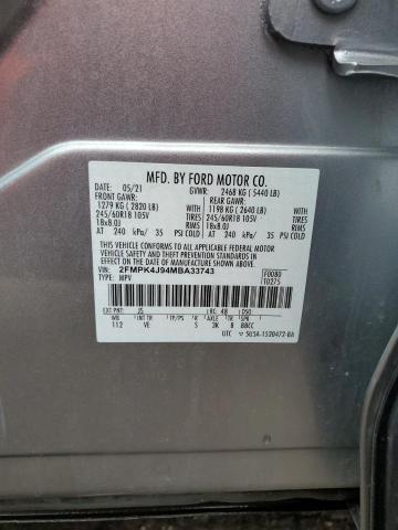 2021 FORD EDGE SEL - 2FMPK4J94MBA33743