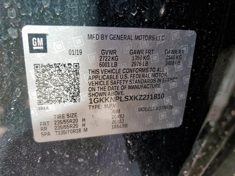 2019 GMC ACADIA DEN 1GKKNPLSXKZ211810