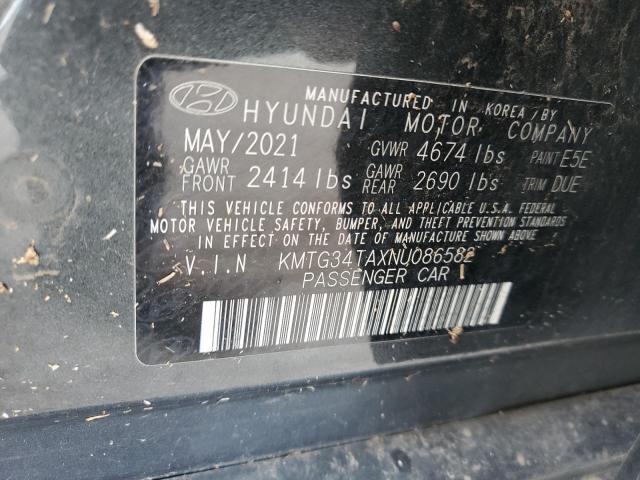 2022 GENESIS G70 BASE - KMTG34TAXNU086582