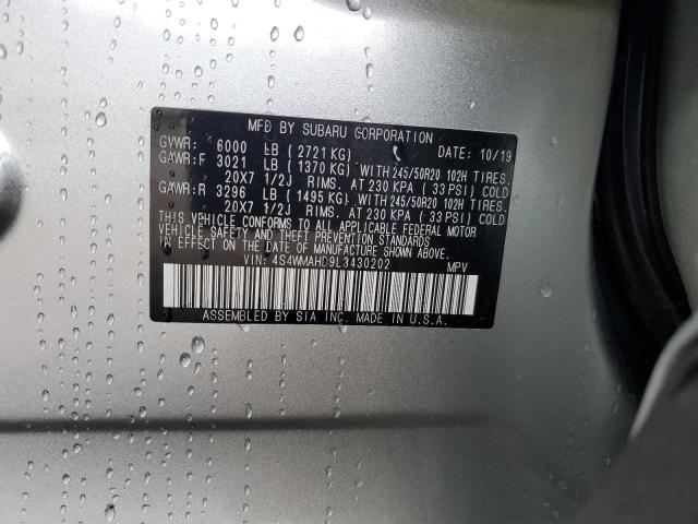 2020 SUBARU ASCENT PRE - 4S4WMAHD9L3430202