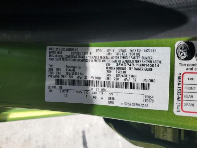 2018 FORD FIESTA SE - 3FADP4BJ1JM145014