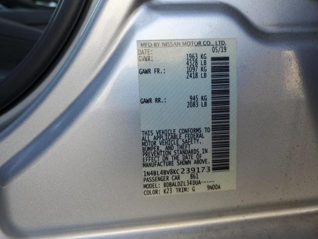 2019 NISSAN ALTIMA S - 1N4BL4BV8KC239173