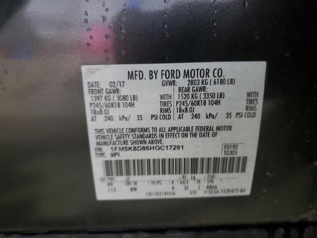 2017 FORD EXPLORER X - 1FM5K8D86HGC17291