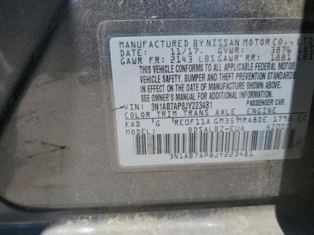 2018 NISSAN SENTRA S - 3N1AB7AP8JY223481