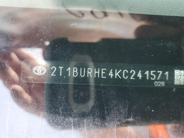 2019 TOYOTA COROLLA L - 2T1BURHE4KC241571