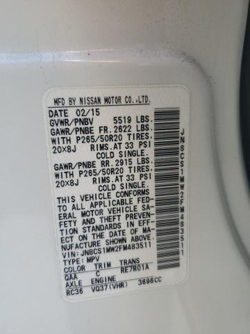 2015 INFINITI QX70 - JN8CS1MW2FM483511