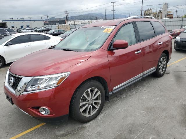NISSAN PATHFINDER 2015 burgundy  gas 5N1AR2MN7FC640690 photo #1