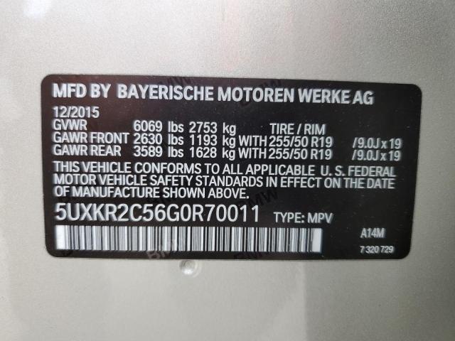 2016 BMW X5 SDRIVE3 - 5UXKR2C56G0R70011