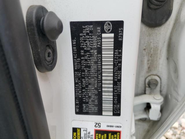 2020 TOYOTA CAMRY SE - 4T1G11AK1LU888459