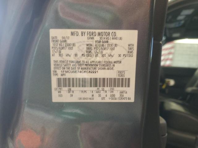 2012 FORD ESCAPE LIM - 1FMCU0E74CKC82221
