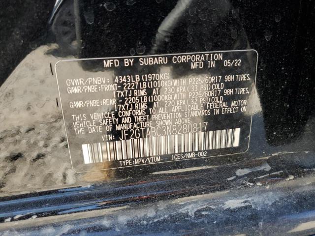 2022 SUBARU CROSSTREK - JF2GTABC3N8280817