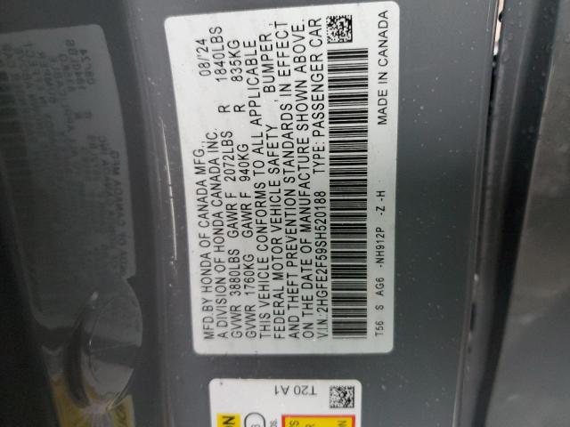 2025 HONDA CIVIC SPOR 2HGFE2F59SH520188