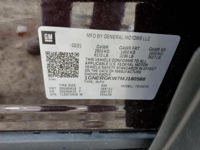 2021 CHEVROLET TRAVERSE L - 1GNERGKW7MJ180588