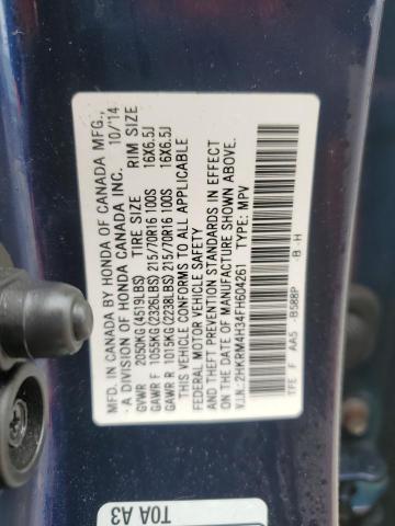 2015 HONDA CR-V LX 2HKRM4H34FH604261