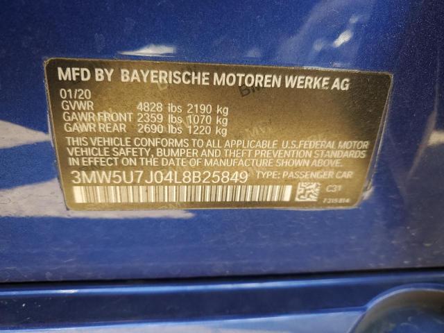 2020 BMW M340I - 3MW5U7J04L8B25849