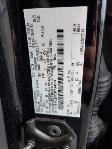 2016 FORD F150 SUPER - 1FTEW1EFXGFA94533