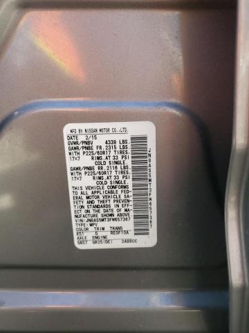 2015 NISSAN ROGUE SELE JN8AS5MT3FW657367