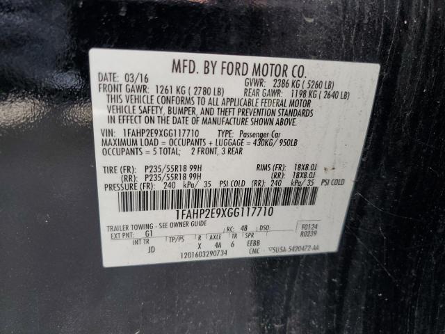 2016 FORD TAURUS SEL - 1FAHP2E9XGG117710