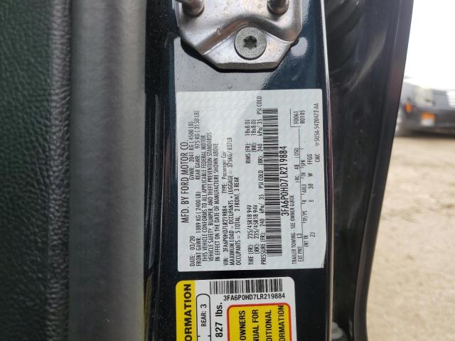 2020 FORD FUSION SE - 3FA6P0HD7LR219884
