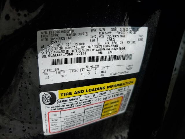 2021 LINCOLN NAVIGATOR 5LMJJ3LT3MEL20648