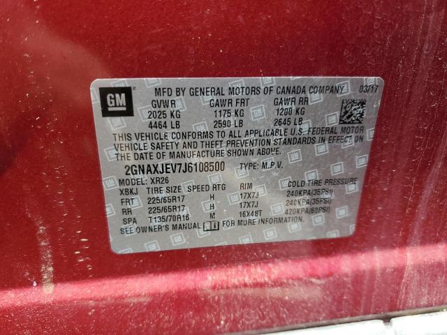2018 CHEVROLET EQUINOX LT - 2GNAXJEV7J6108500