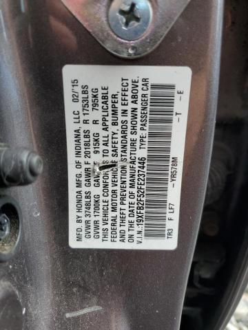 2015 HONDA CIVIC LX - 19XFB2F52FE237446