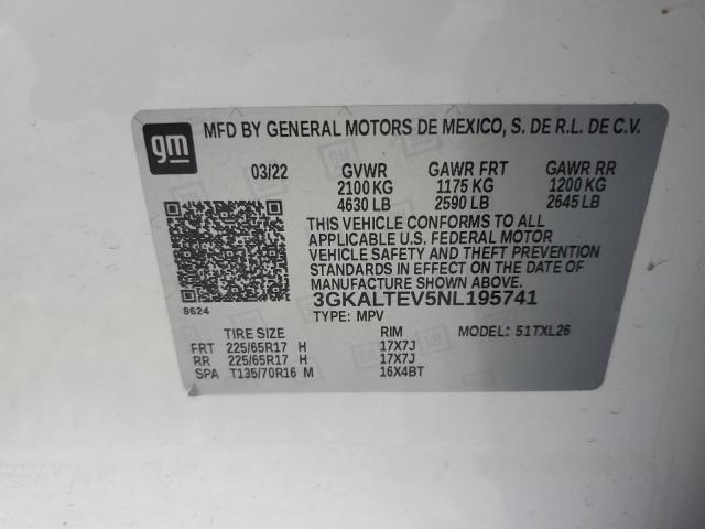 2022 GMC TERRAIN SL - 3GKALTEV5NL195741
