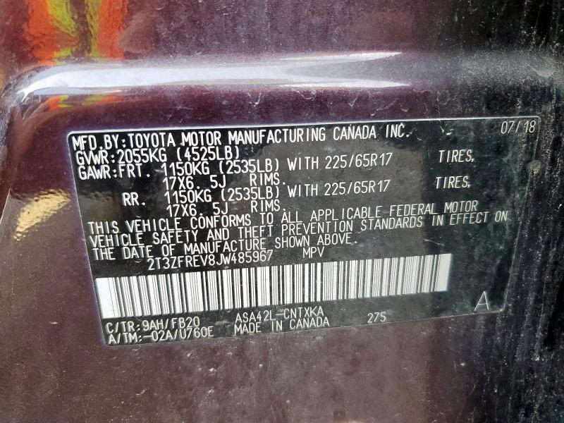2018 TOYOTA RAV4 LE - 2T3ZFREV8JW485967