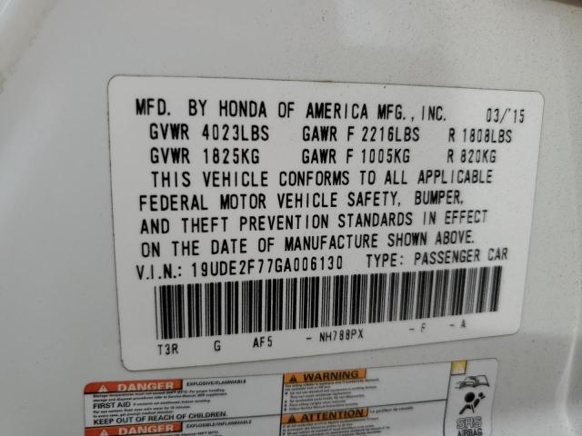 2016 ACURA ILX PREMIU 19UDE2F77GA006130