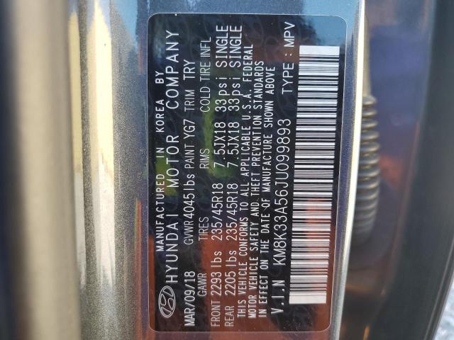 2018 HYUNDAI KONA LIMIT - KM8K33A56JU099893