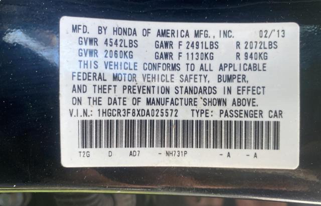 2013 HONDA ACCORD EXL - 1HGCR3F8XDA025572