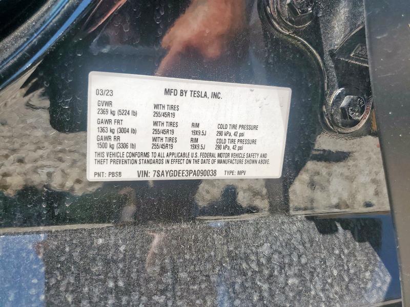 2023 TESLA MODEL Y 7SAYGDEE3PA090038