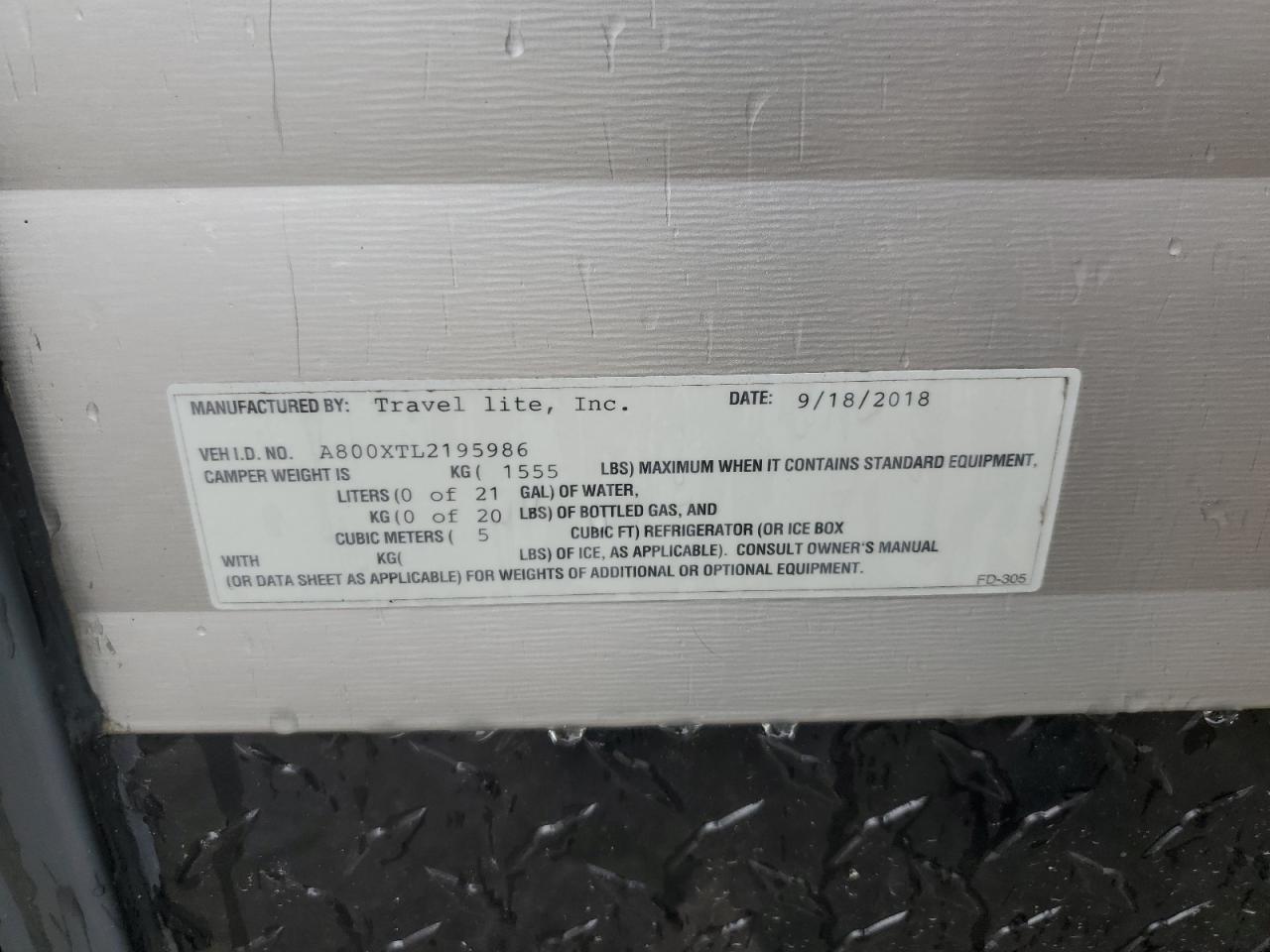 Lot #3302710009 2019 TRAVELLITE MINILITE