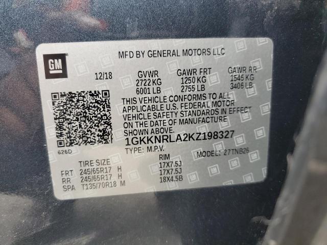2019 GMC ACADIA SLE 1GKKNRLA2KZ198327