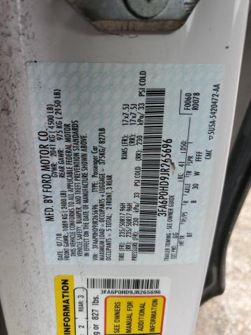 2018 FORD FUSION SE - 3FA6P0HD9JR265696