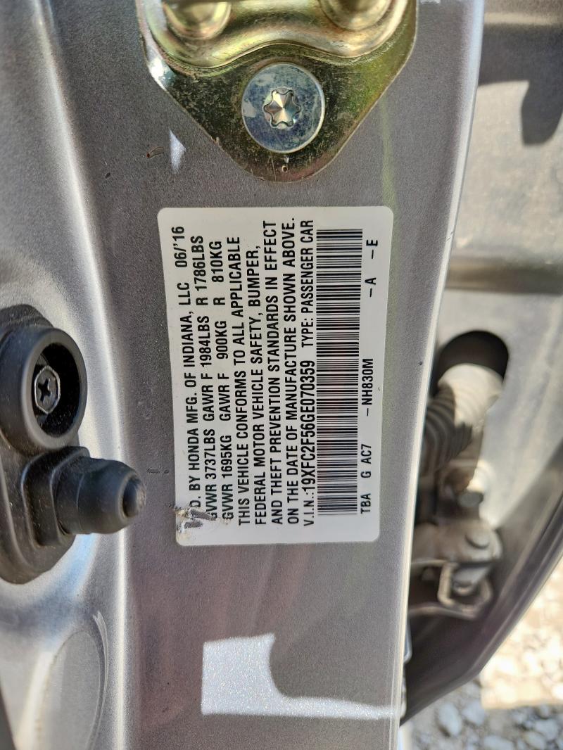 2016 HONDA CIVIC LX - 19XFC2F56GE070359