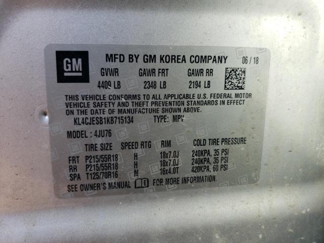2019 BUICK ENCORE PRE - KL4CJESB1KB715134