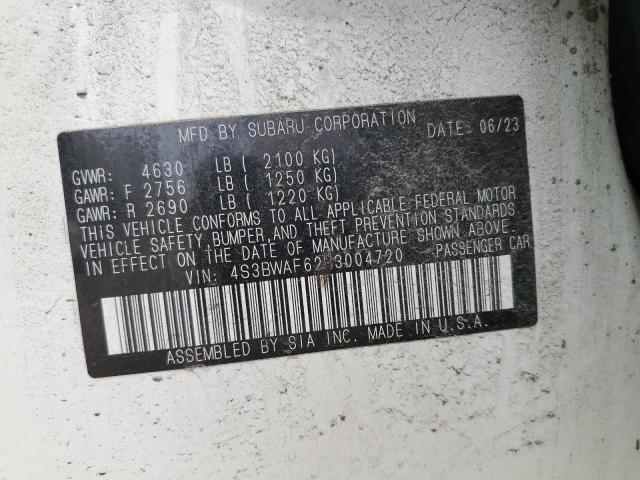 2024 SUBARU LEGACY PRE 4S3BWAF62R3004720