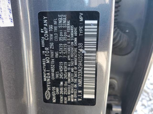 2017 HYUNDAI TUCSON LIM - KM8J33A29HU355438