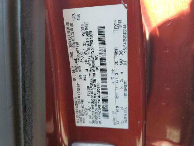 2016 FORD ESCAPE S 1FMCU0F7XGUA53745