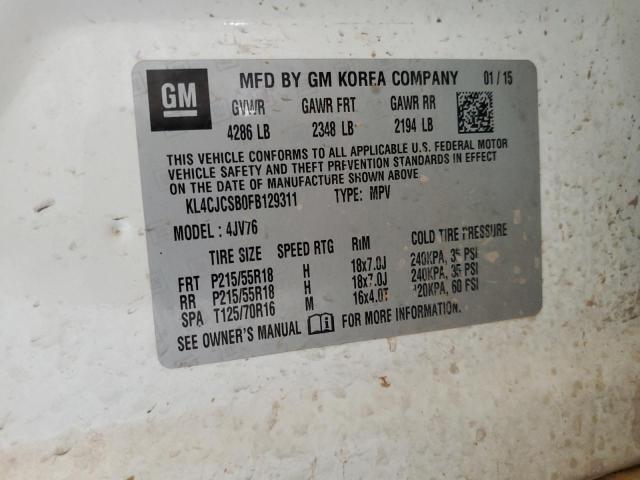 2015 BUICK ENCORE - KL4CJCSB0FB129311