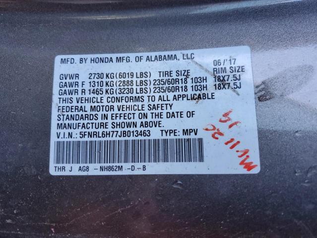2018 HONDA ODYSSEY EX 5FNRL6H77JB013463