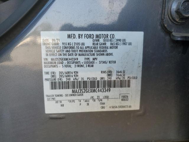 2021 FORD ECOSPORT S - MAJ3S2GEXMC443349