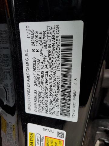 2021 ACURA TLX TECH A - 19UUB6F51MA005615
