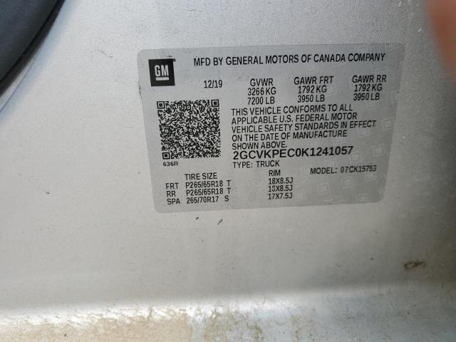 2019 CHEVROLET SILVERADO - 2GCVKPEC0K1241057