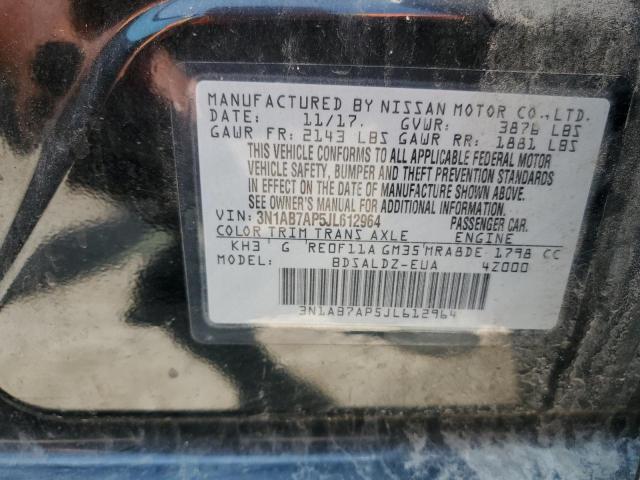 2018 NISSAN SENTRA S - 3N1AB7AP5JL612964