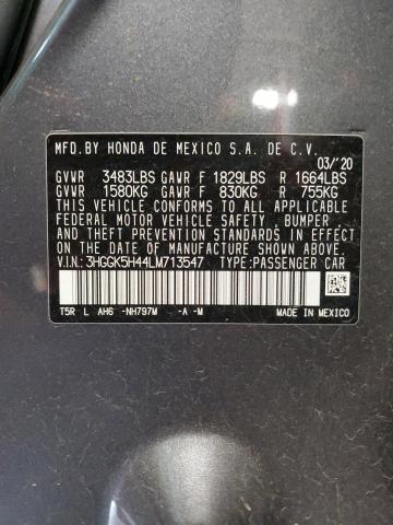 2020 HONDA FIT LX 3HGGK5H44LM713547
