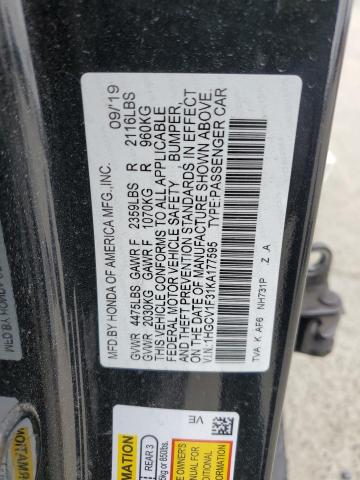 2019 HONDA ACCORD SPO - 1HGCV1F31KA177595